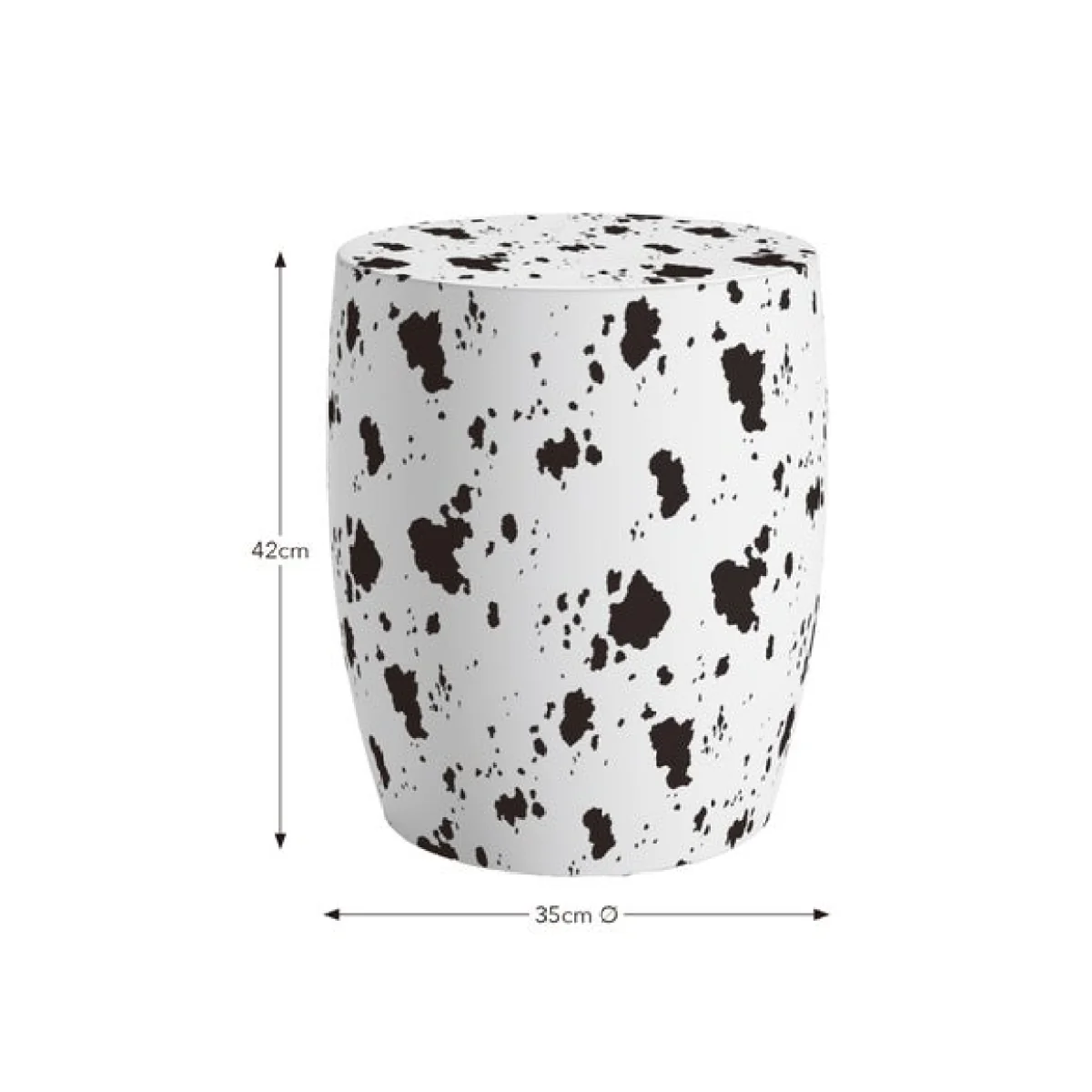 Metal Drum Cow Print Side Table – image 8