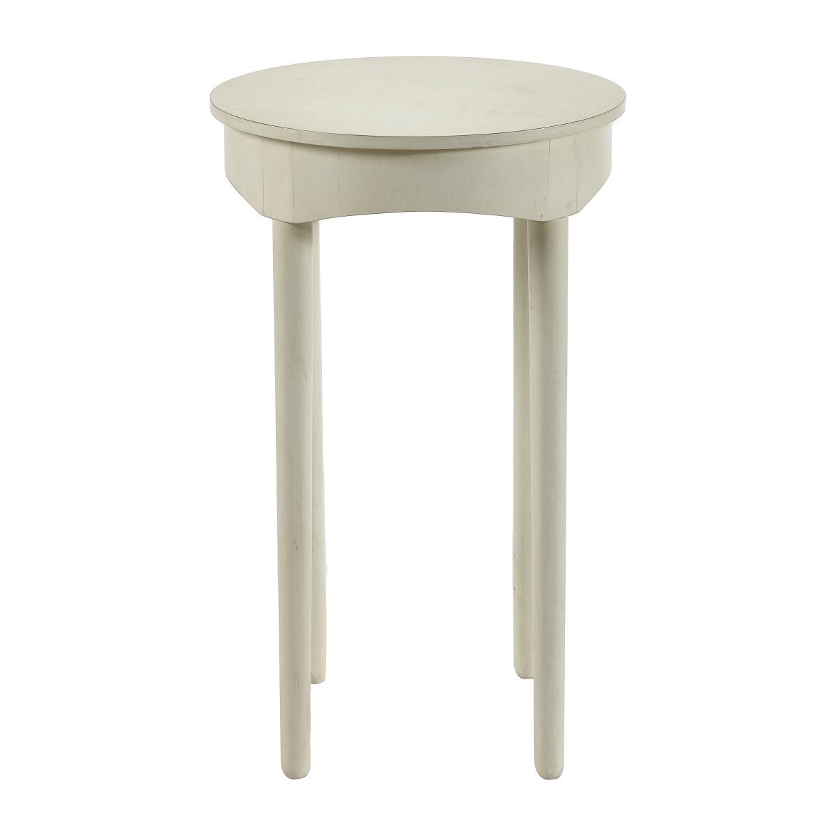 Pacific Naha Round Side Table, Painted Pine Cream – image 2