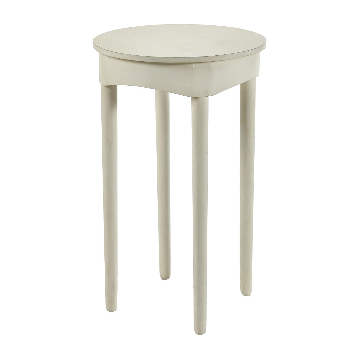 Pacific Naha Round Side Table, Painted Pine Cream – image 3