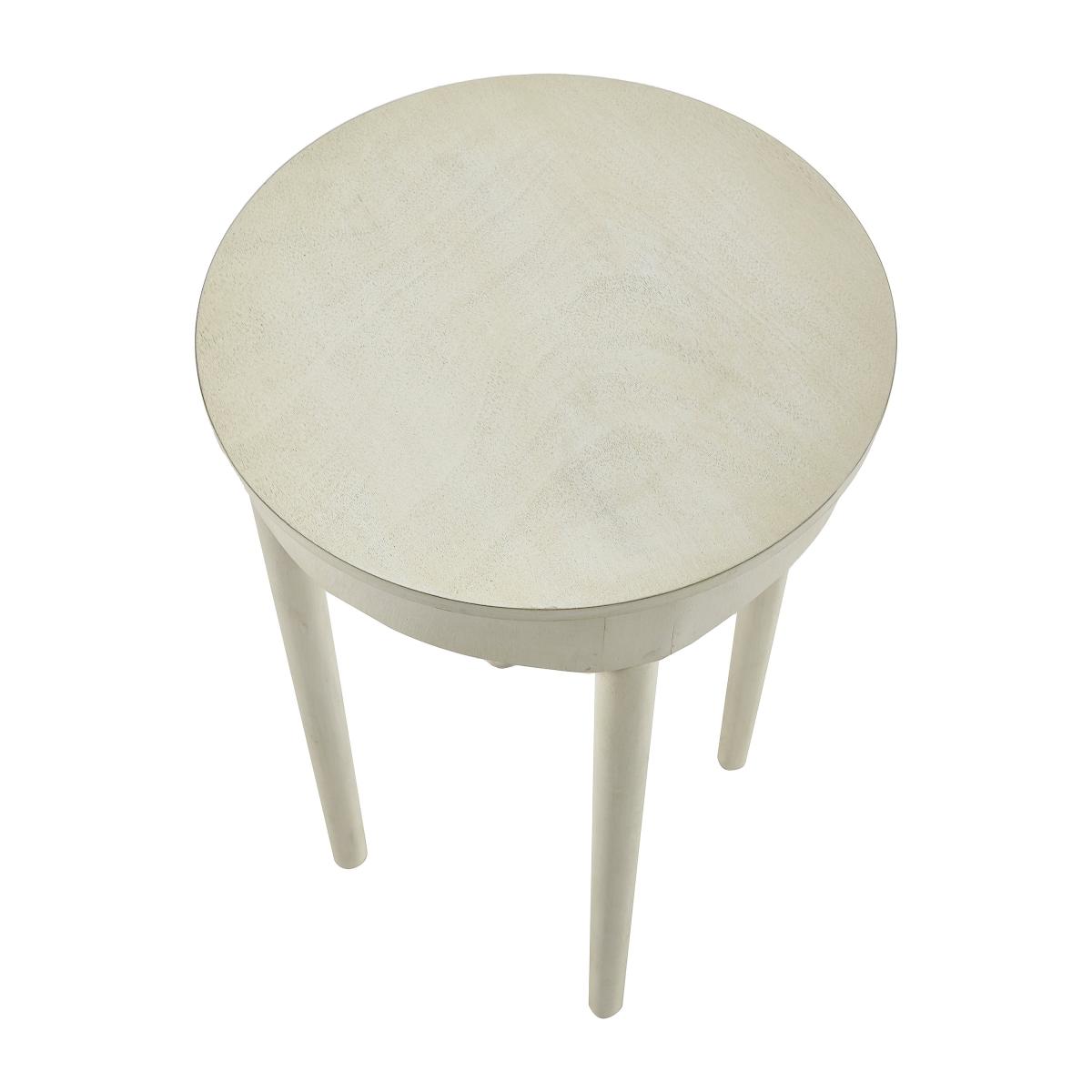 Pacific Naha Round Side Table, Painted Pine Cream – image 4
