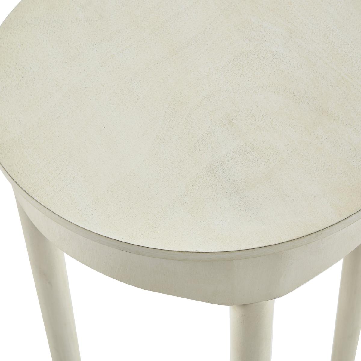 Pacific Naha Round Side Table, Painted Pine Cream – image 5