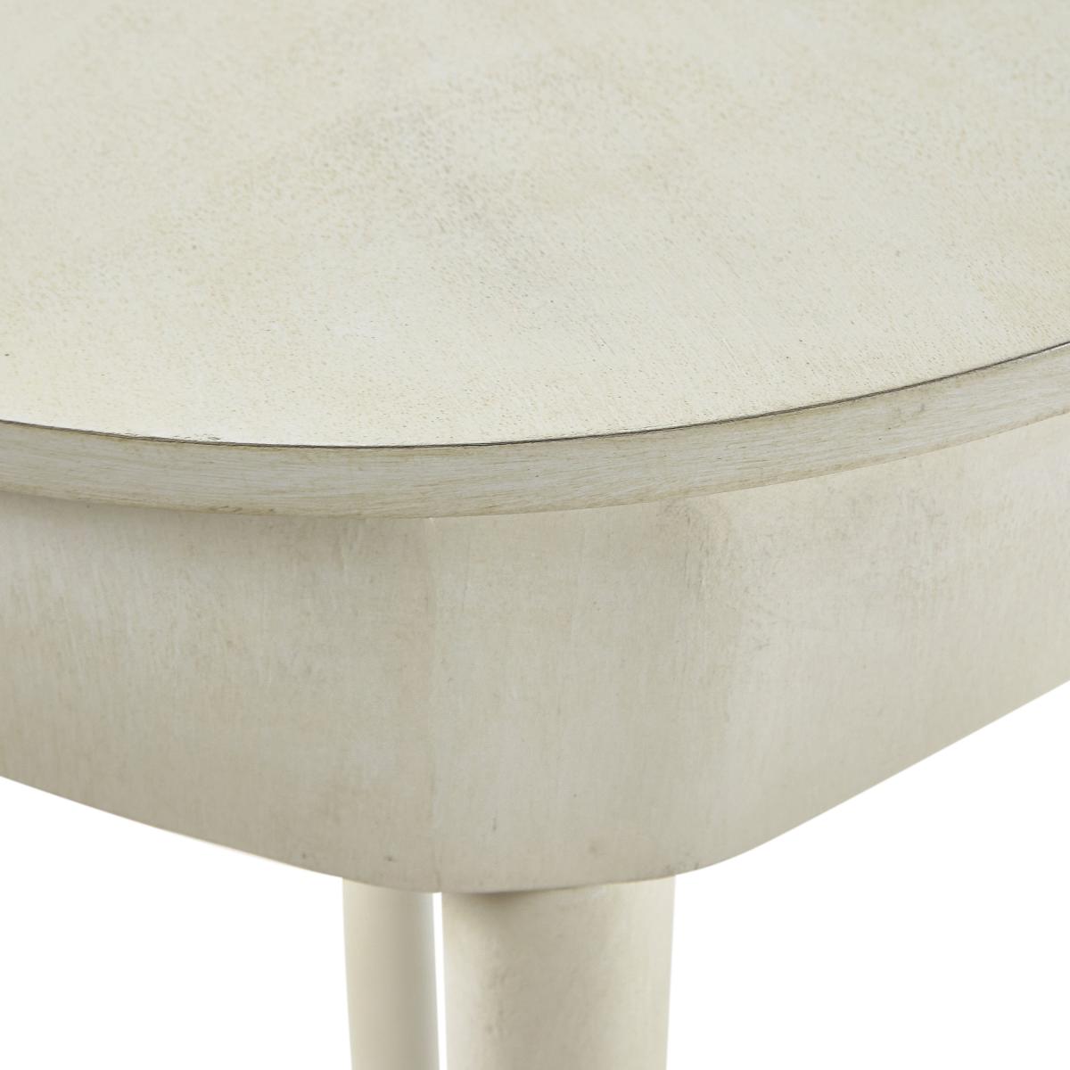 Pacific Naha Round Side Table, Painted Pine Cream – image 6