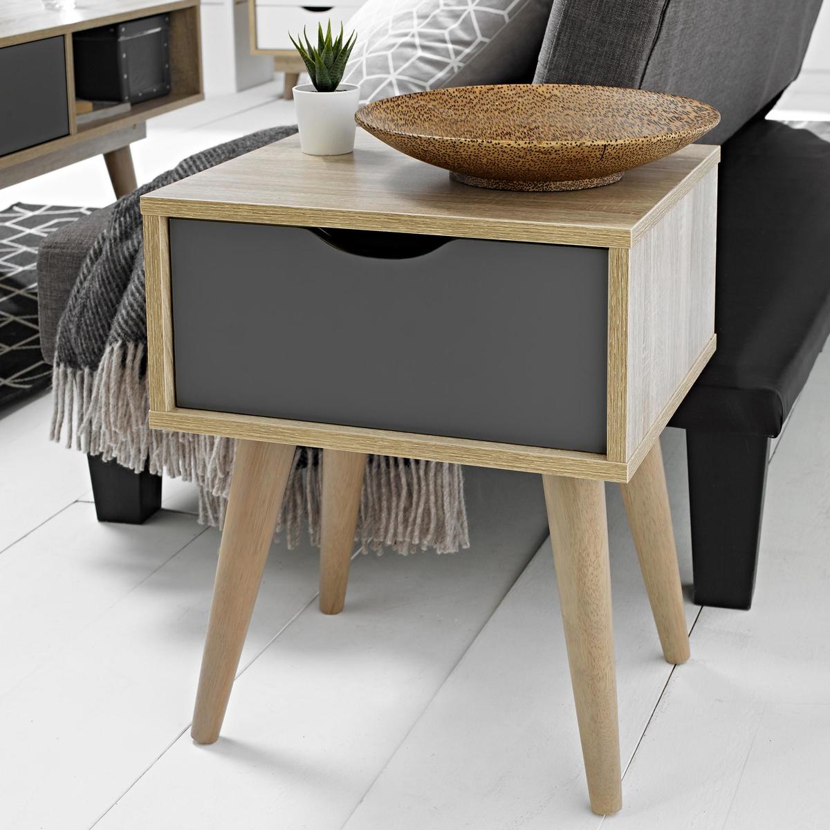 Scandi Grey End Table Grey – image 2