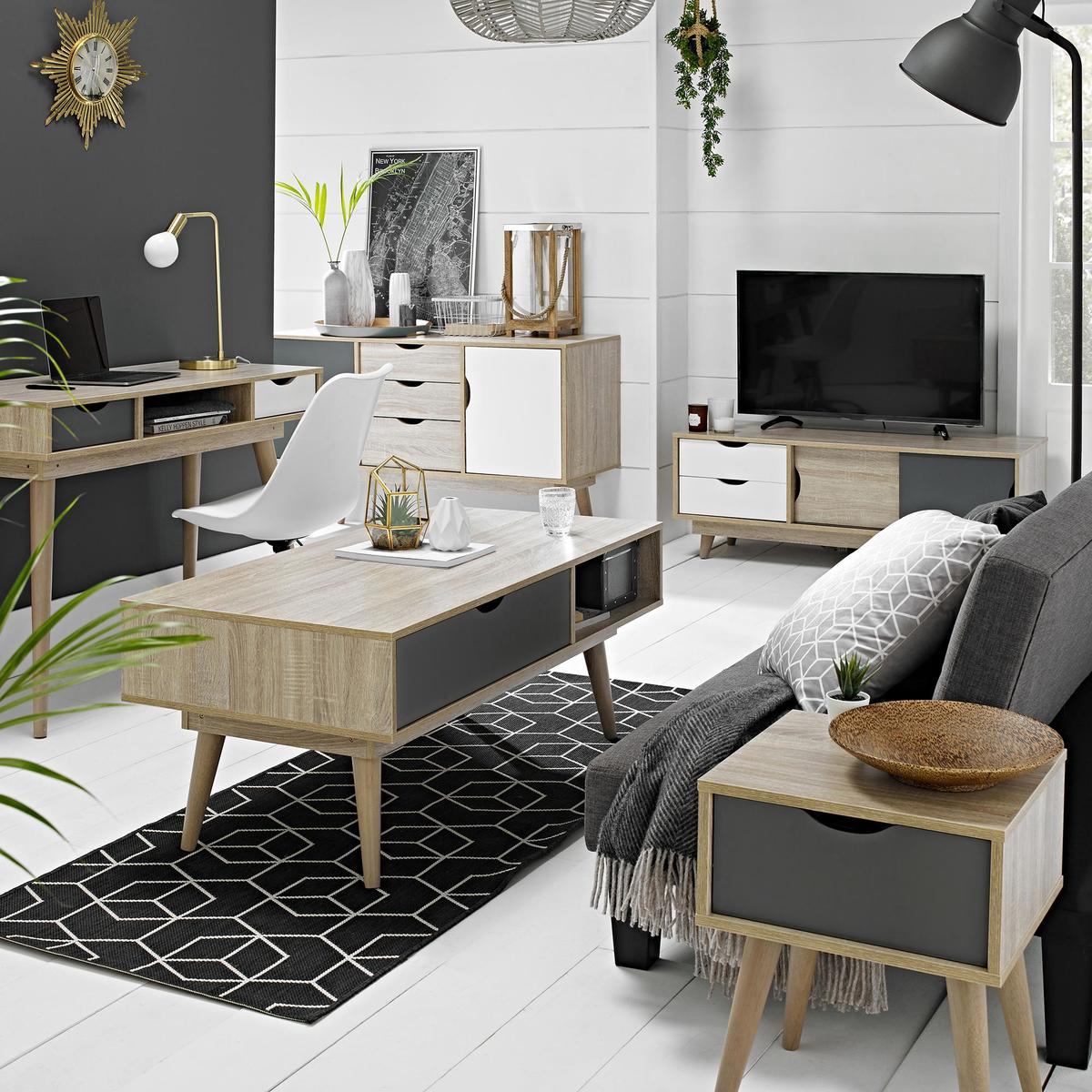 Scandi Grey End Table Grey – image 5