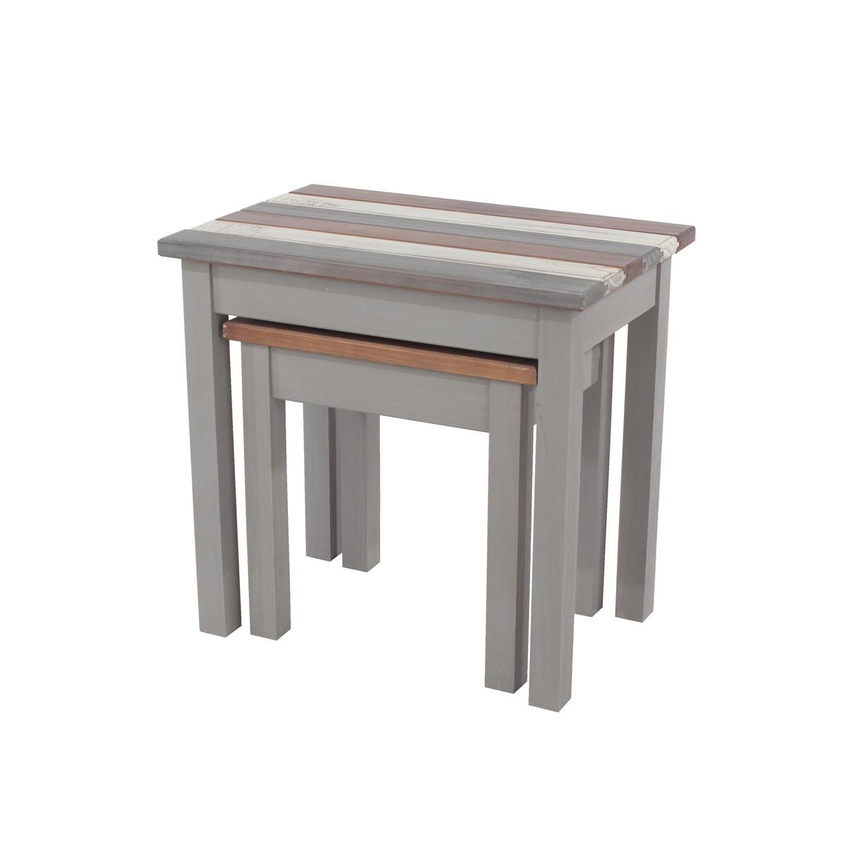 Corona Vintage Nest of 2 Tables Grey – image 3