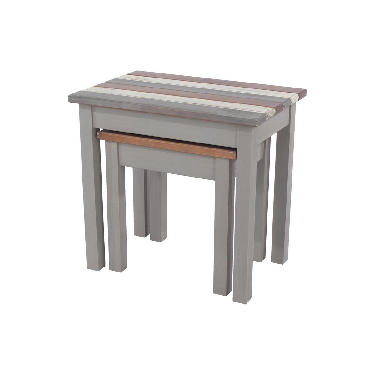 Corona Vintage Nest of 2 Tables Grey – image 1