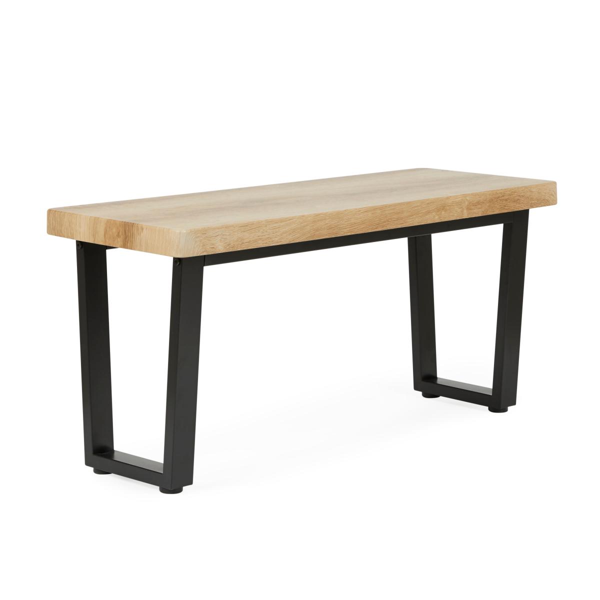 Freddie Oak Effect Long Side Table Brown – image 2