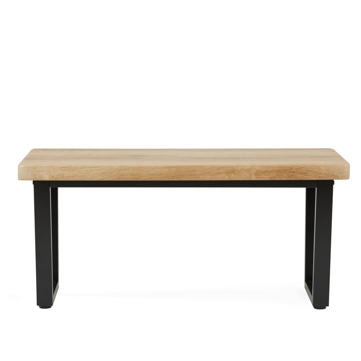Freddie Oak Effect Long Side Table Brown – image 3