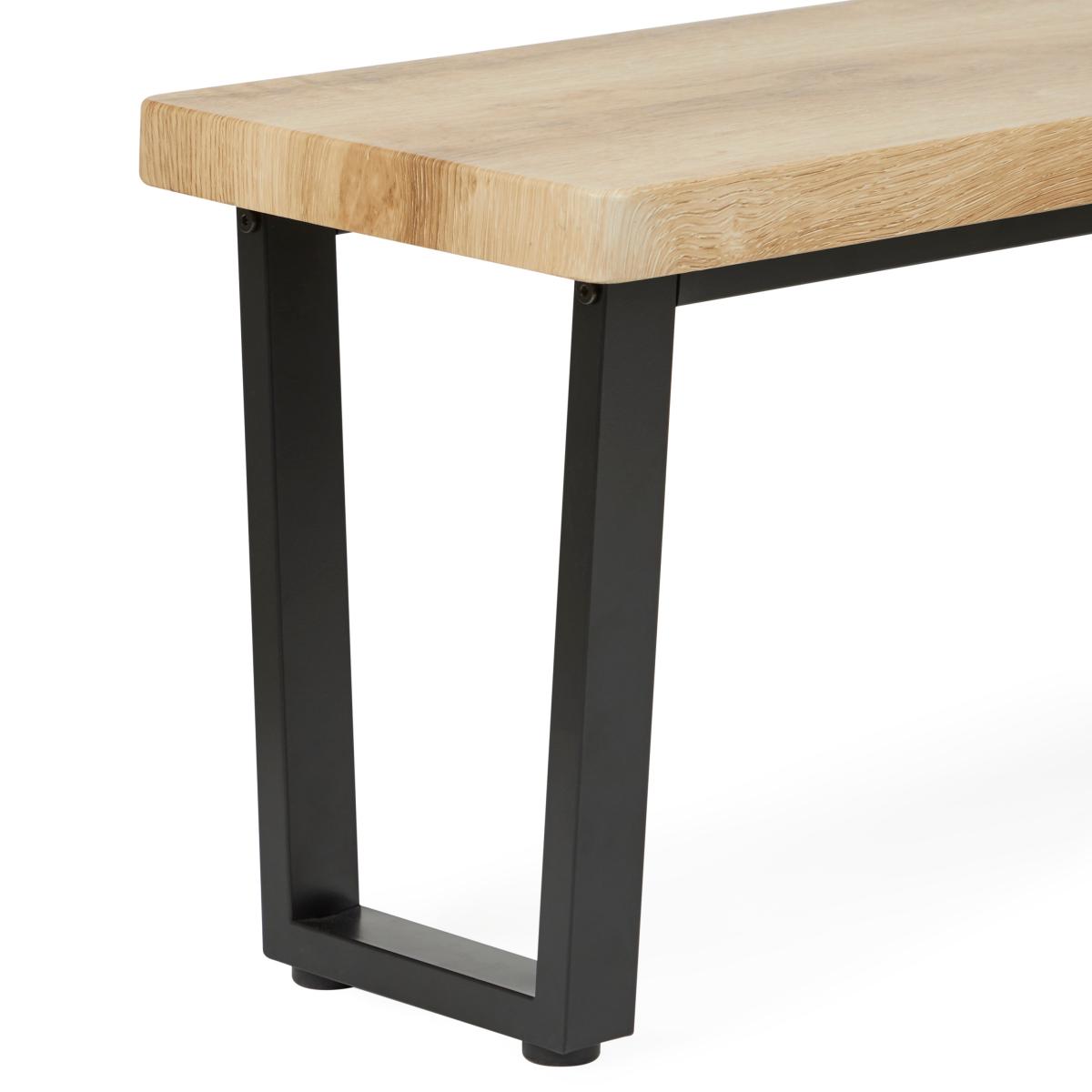 Freddie Oak Effect Long Side Table Brown – image 4