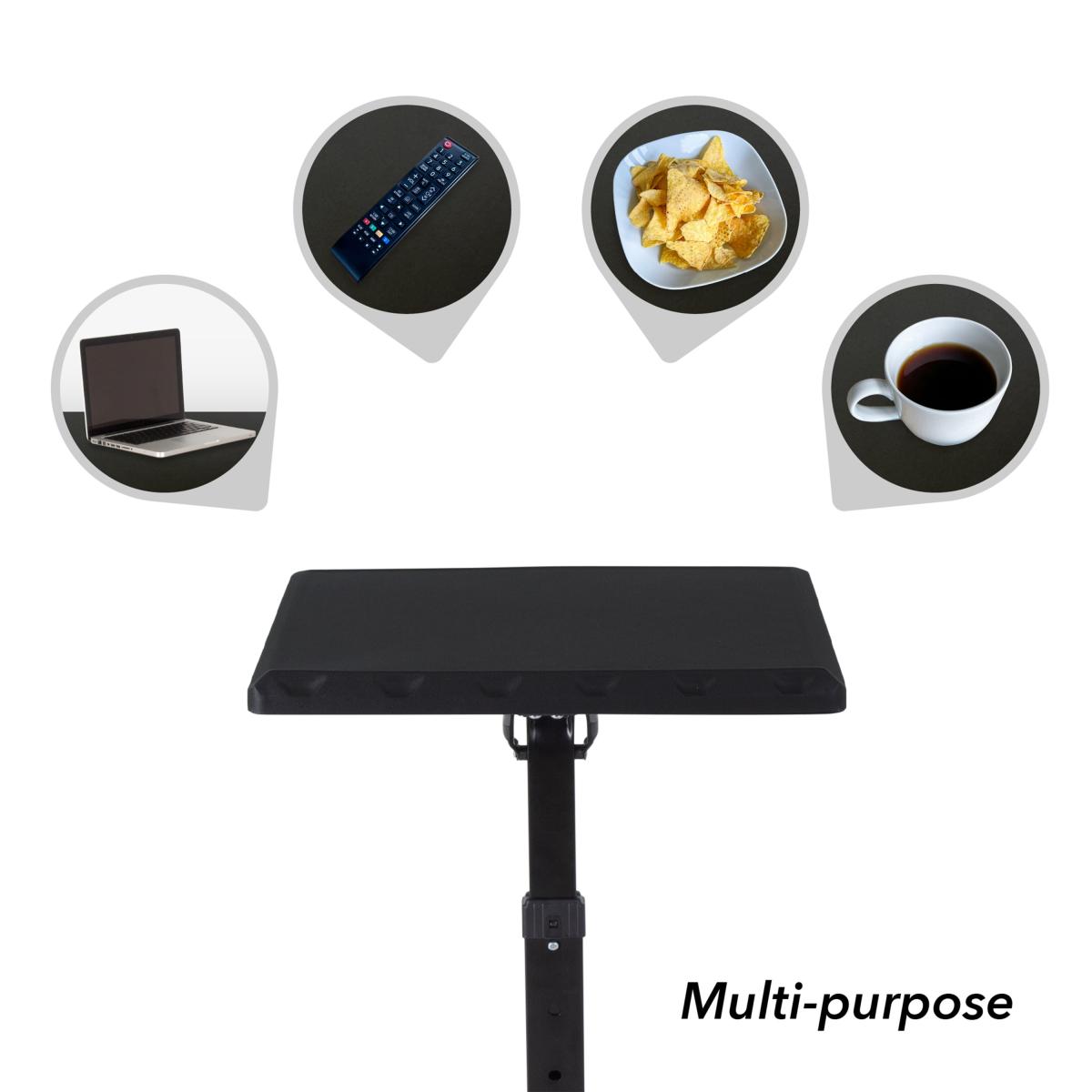 Portable Laptop Side Table, Black Black – image 3
