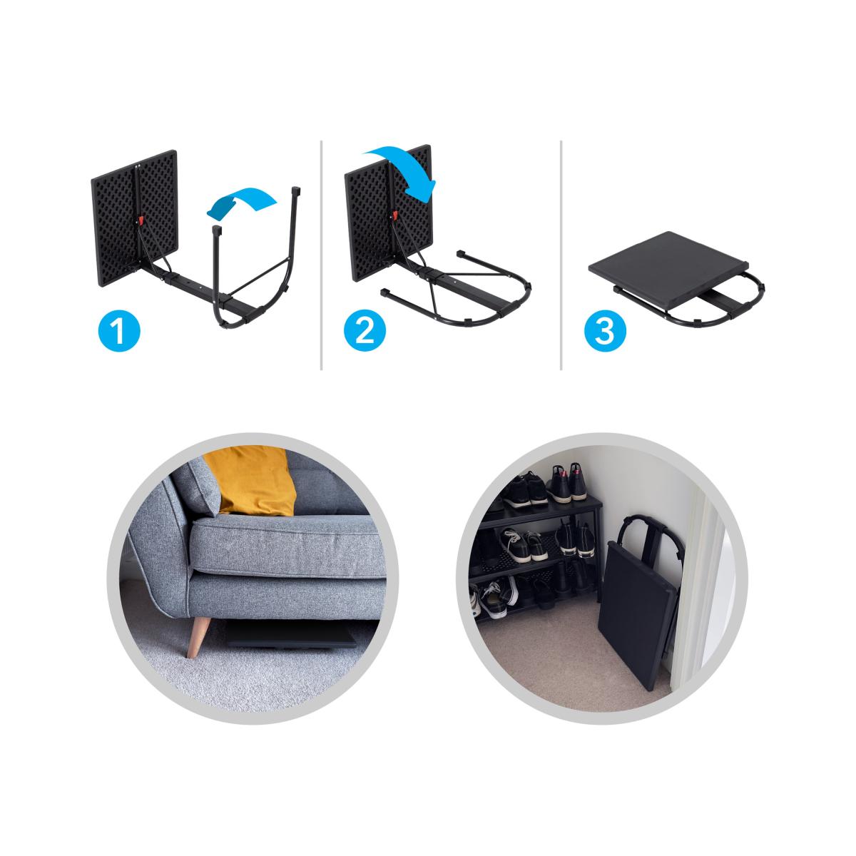 Portable Laptop Side Table, Black Black – image 4