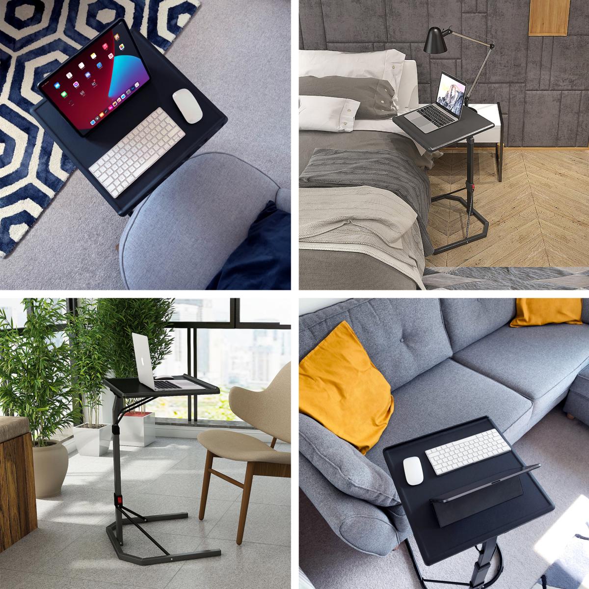 Portable Laptop Side Table, Black Black – image 6