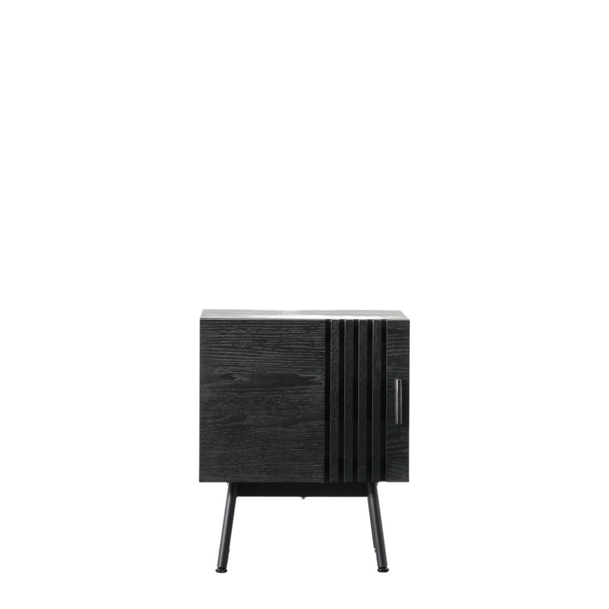 Englewood 1 Door Side Table, Black Black – image 3