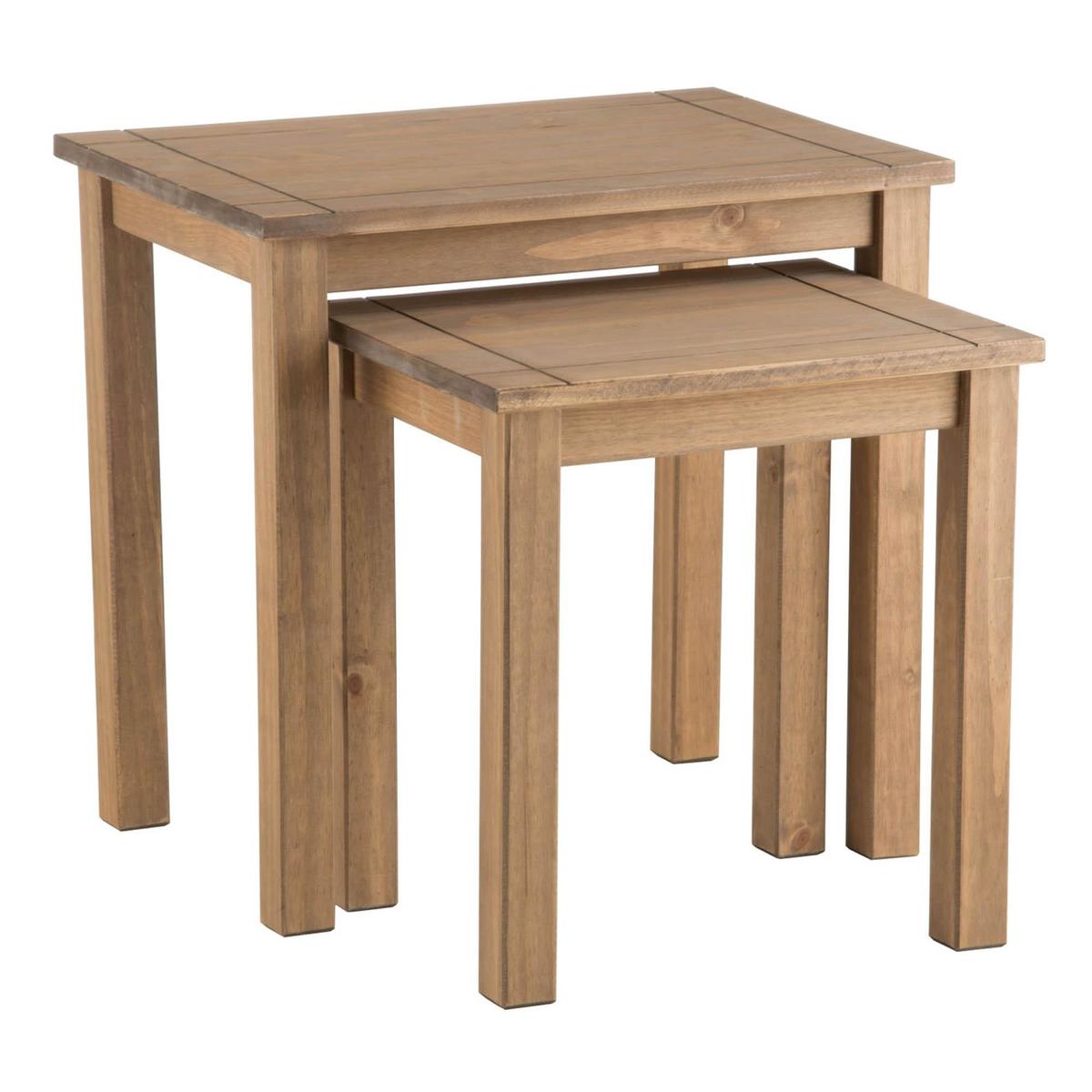 Santiago Pine Nest of Tables Natural – image 4