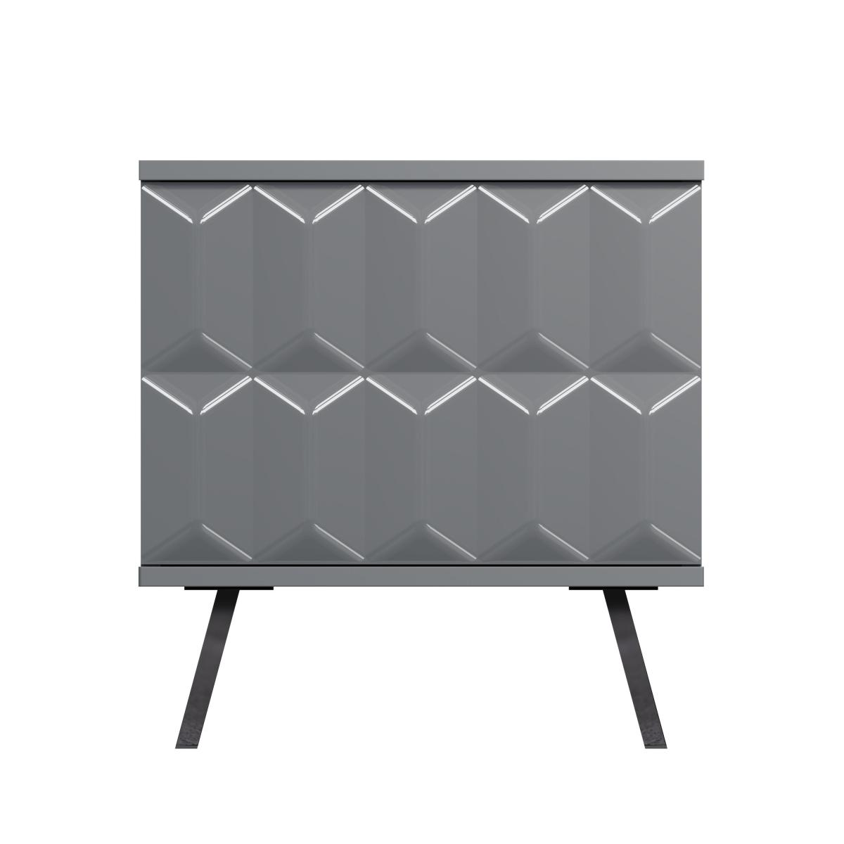 Return - Elevate Smart LED 1 Door Lamp Table, Grey – image 4