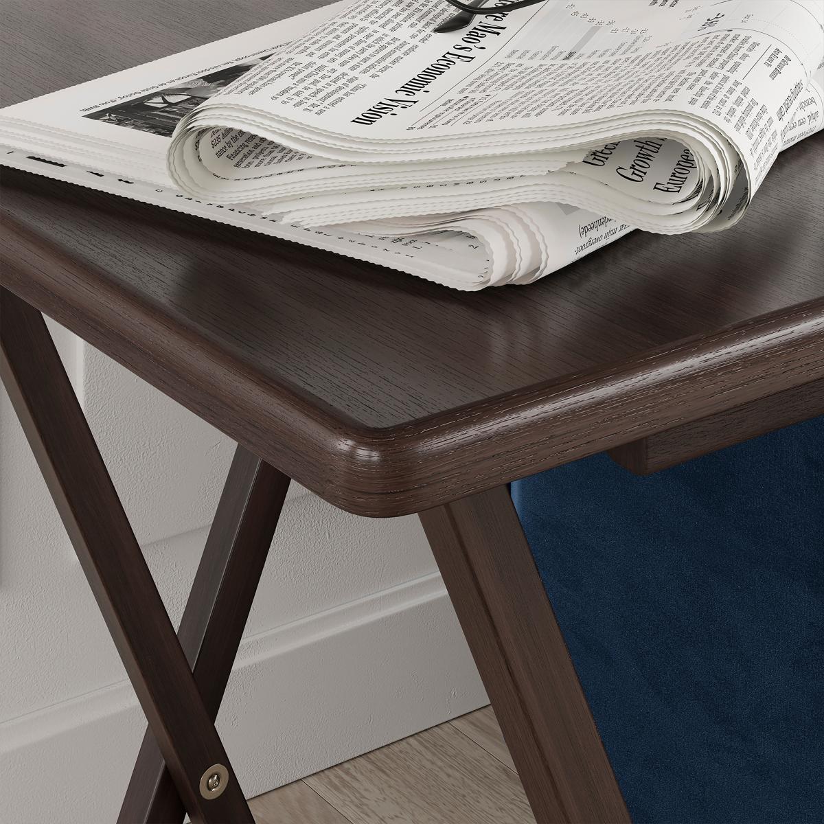Rubberwood Walnut TV Table Walnut – image 2