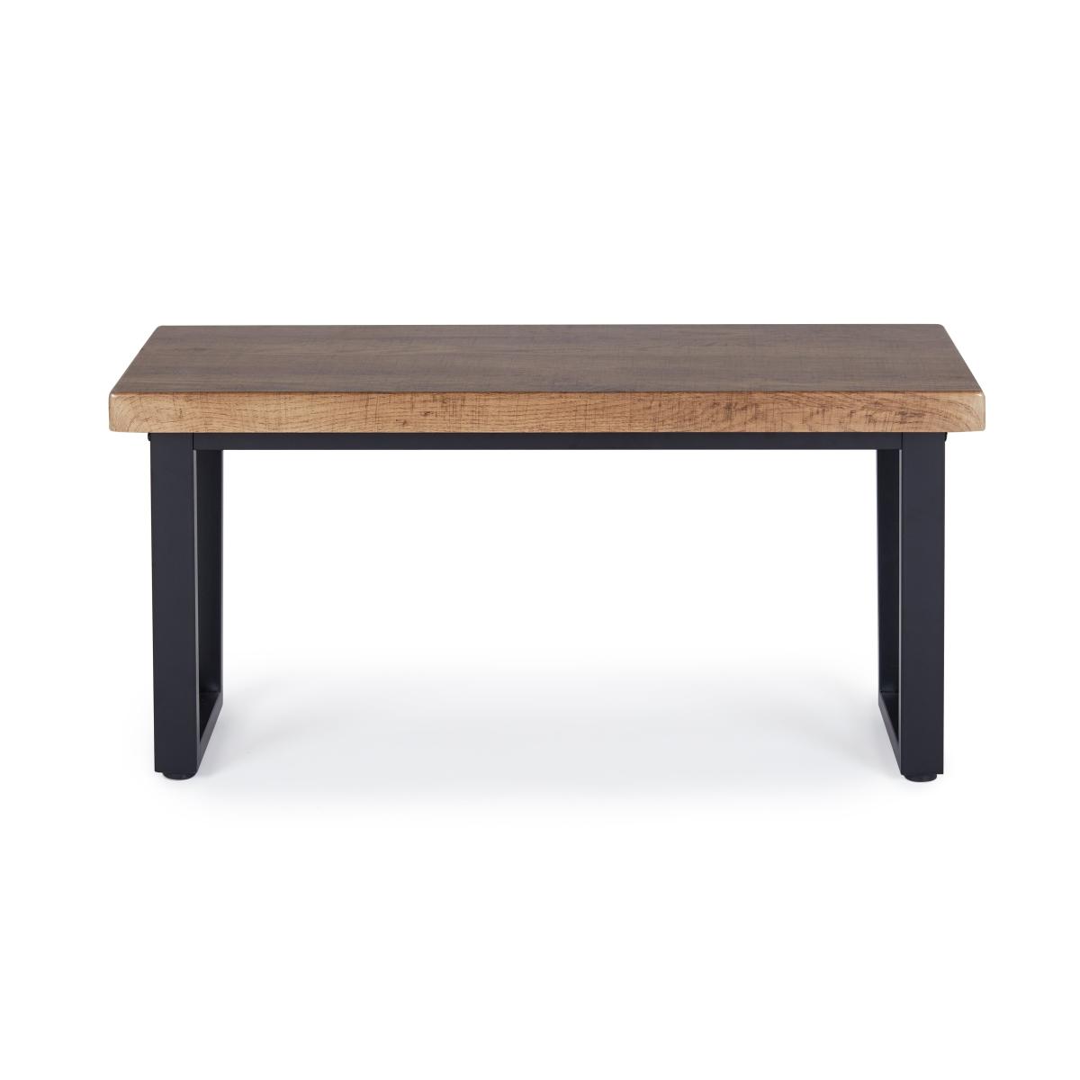 Freddie Rustic Wood Long Side Table Dark Wood (Brown) – image 2