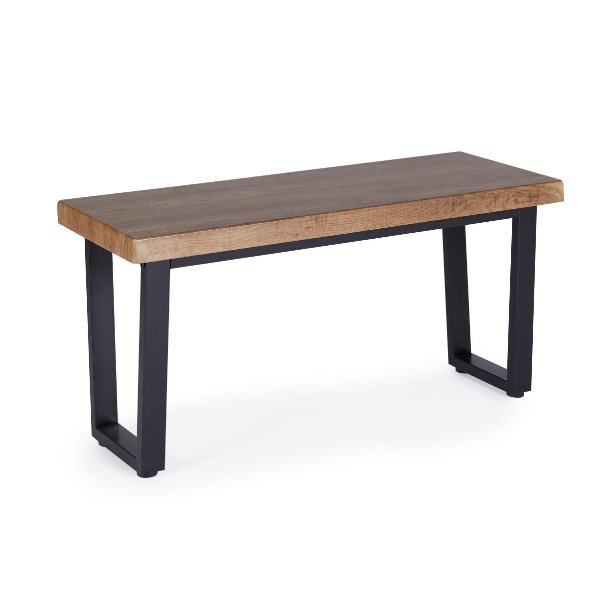 Freddie Rustic Wood Long Side Table Dark Wood (Brown) – image 3