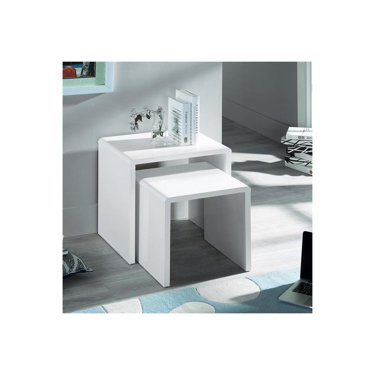 Manhattan Nest of 2 Tables White – image 3