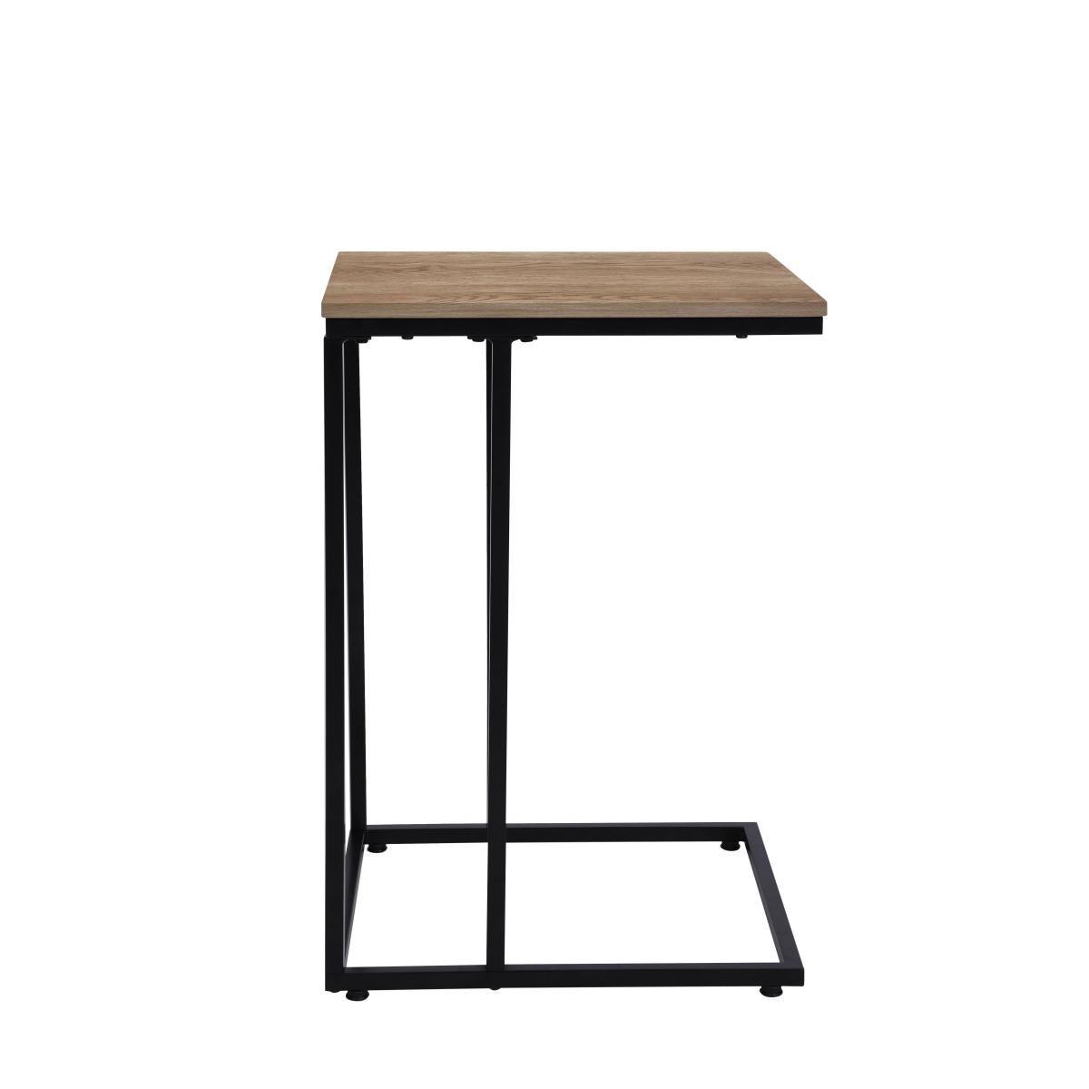 Charlie Oak Effect Side Table Brown – image 4
