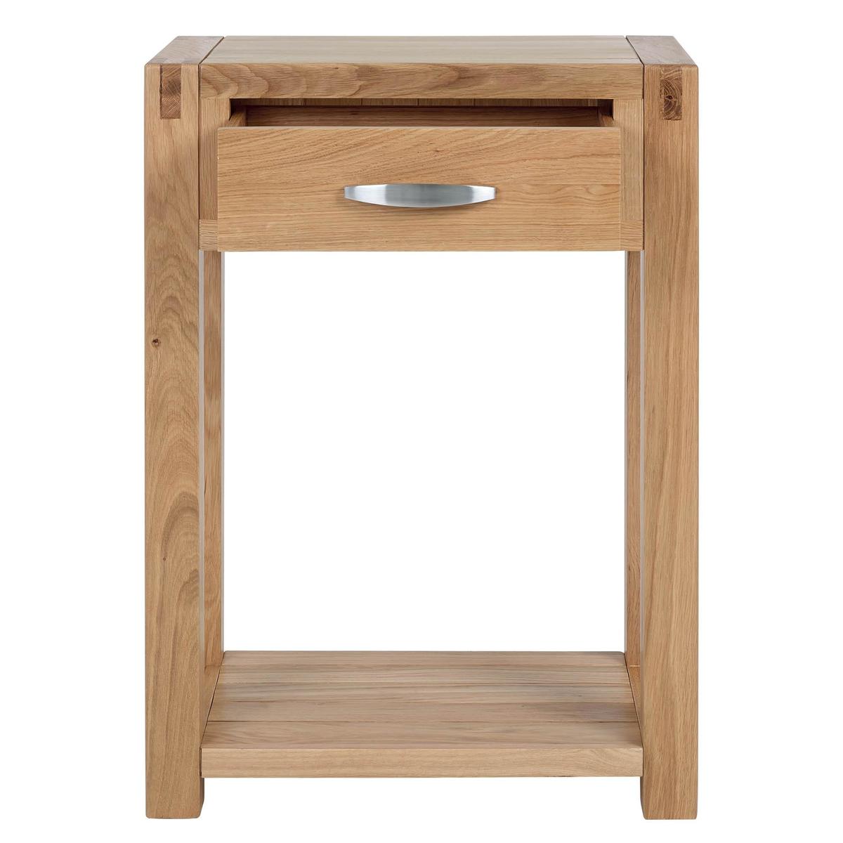 Hastings Solid Oak Telephone Table Brown – image 3