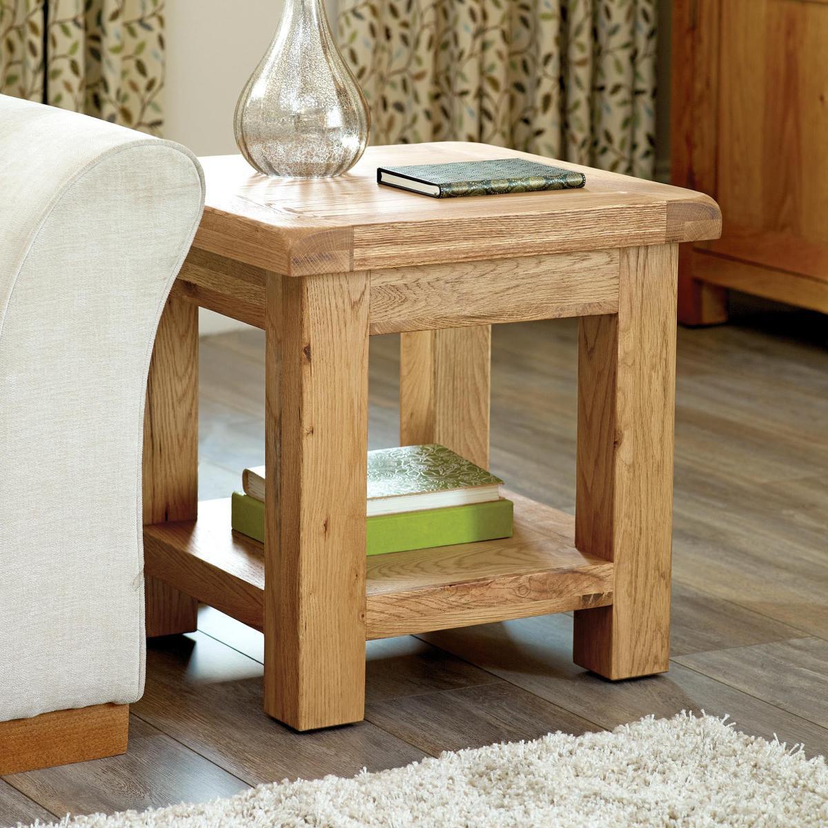 Aylesbury Oak Lamp Table Light Brown / Natural – image 4