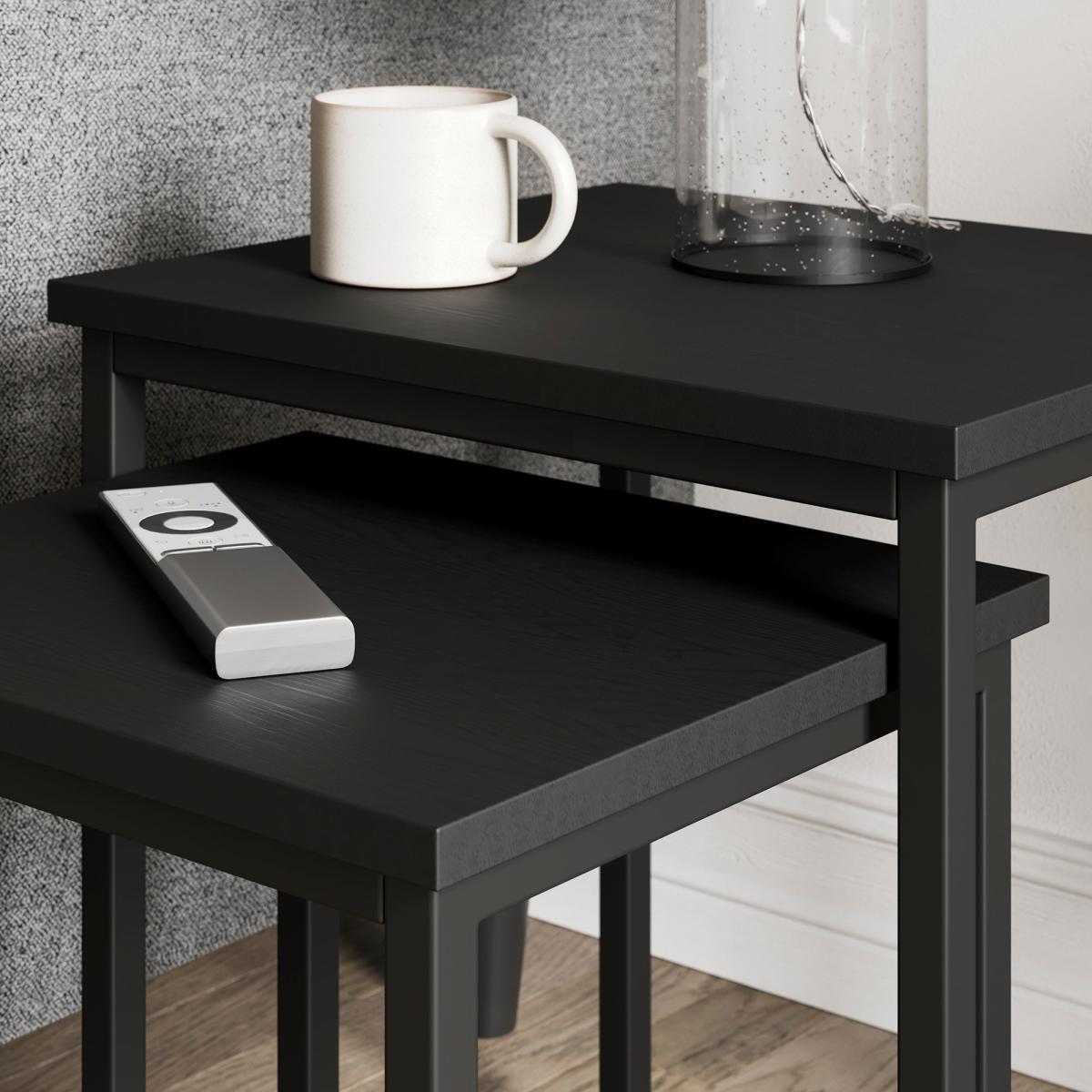 Fulton Square Nest of Tables Fulton Black Oak – image 3