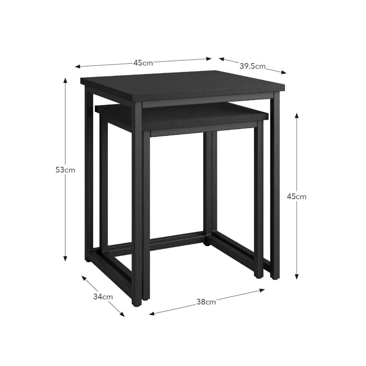 Fulton Square Nest of Tables Fulton Black Oak – image 6