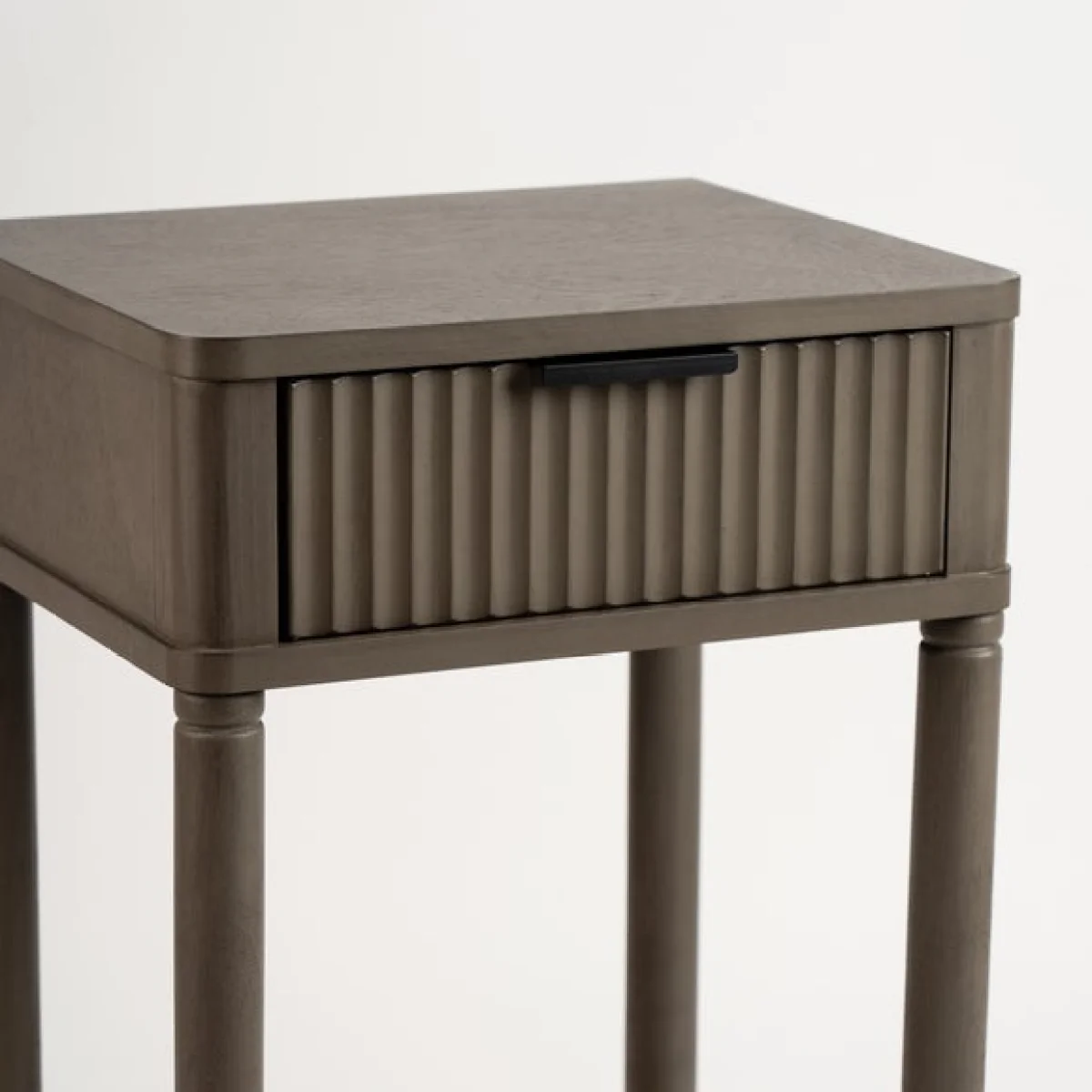 Molly 1 Drawer Ribbed Side Table – image 2
