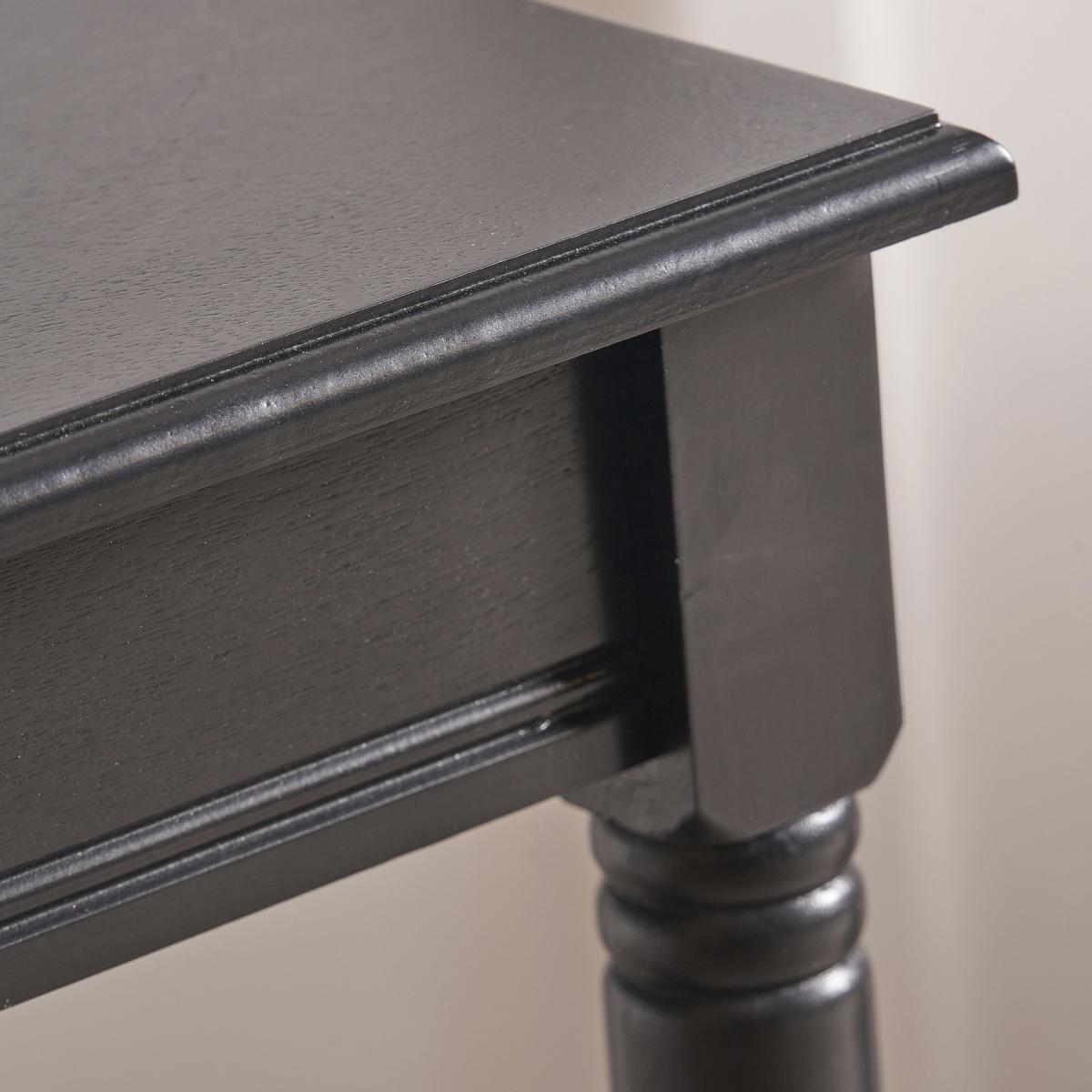 Heritage Half Moon Accent Table, Black Pine Black – image 2