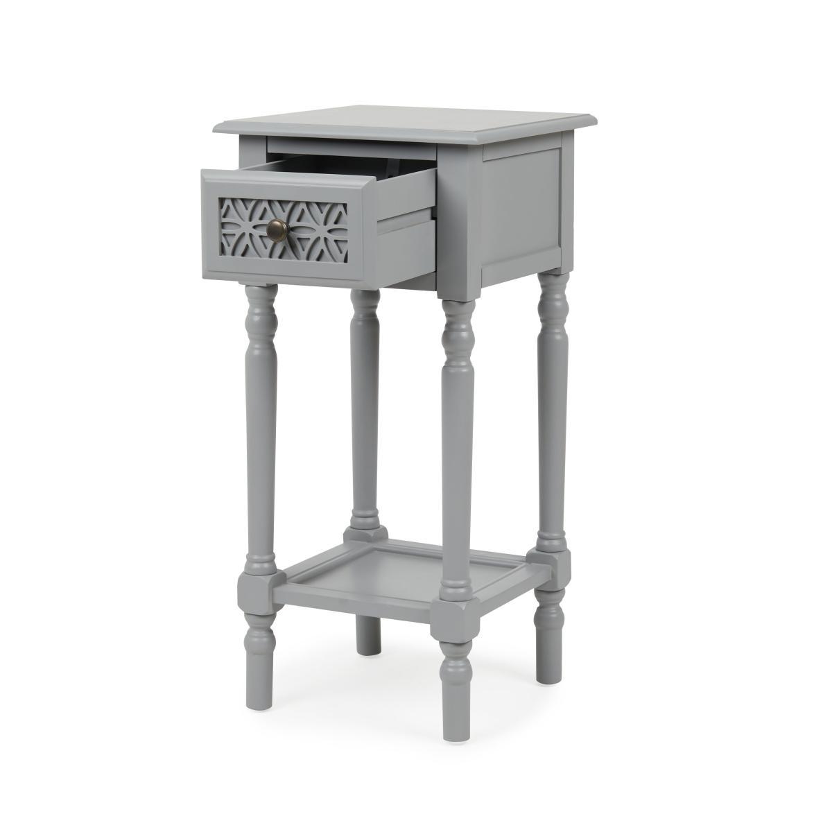 Carys Tall Side Table Grey – image 4