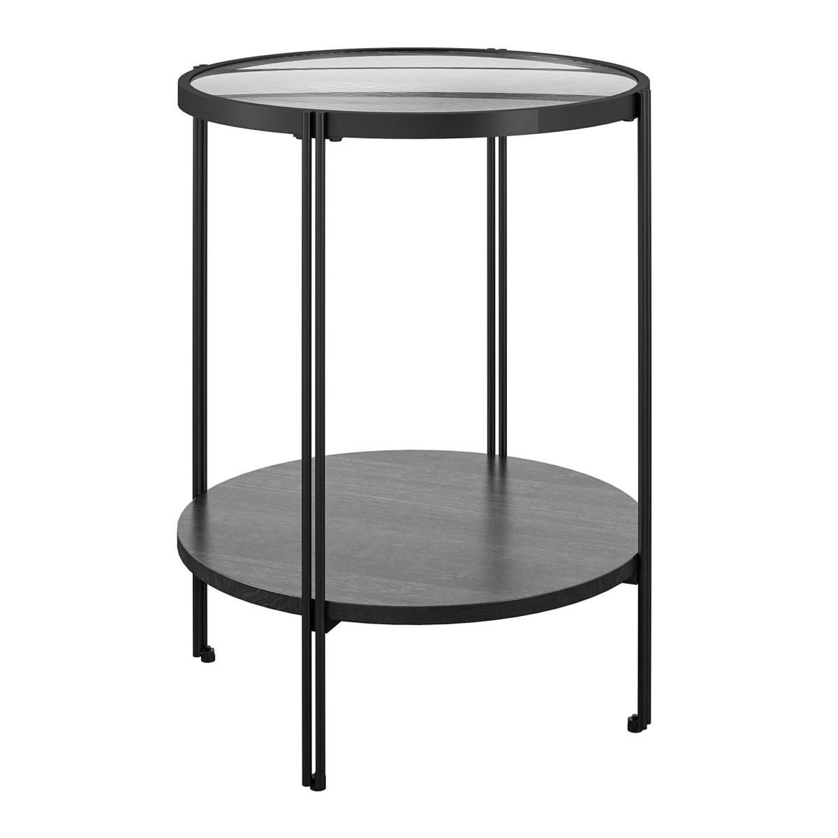 Queer Eye Wainwright Round End Table, Black Oak Black – image 3