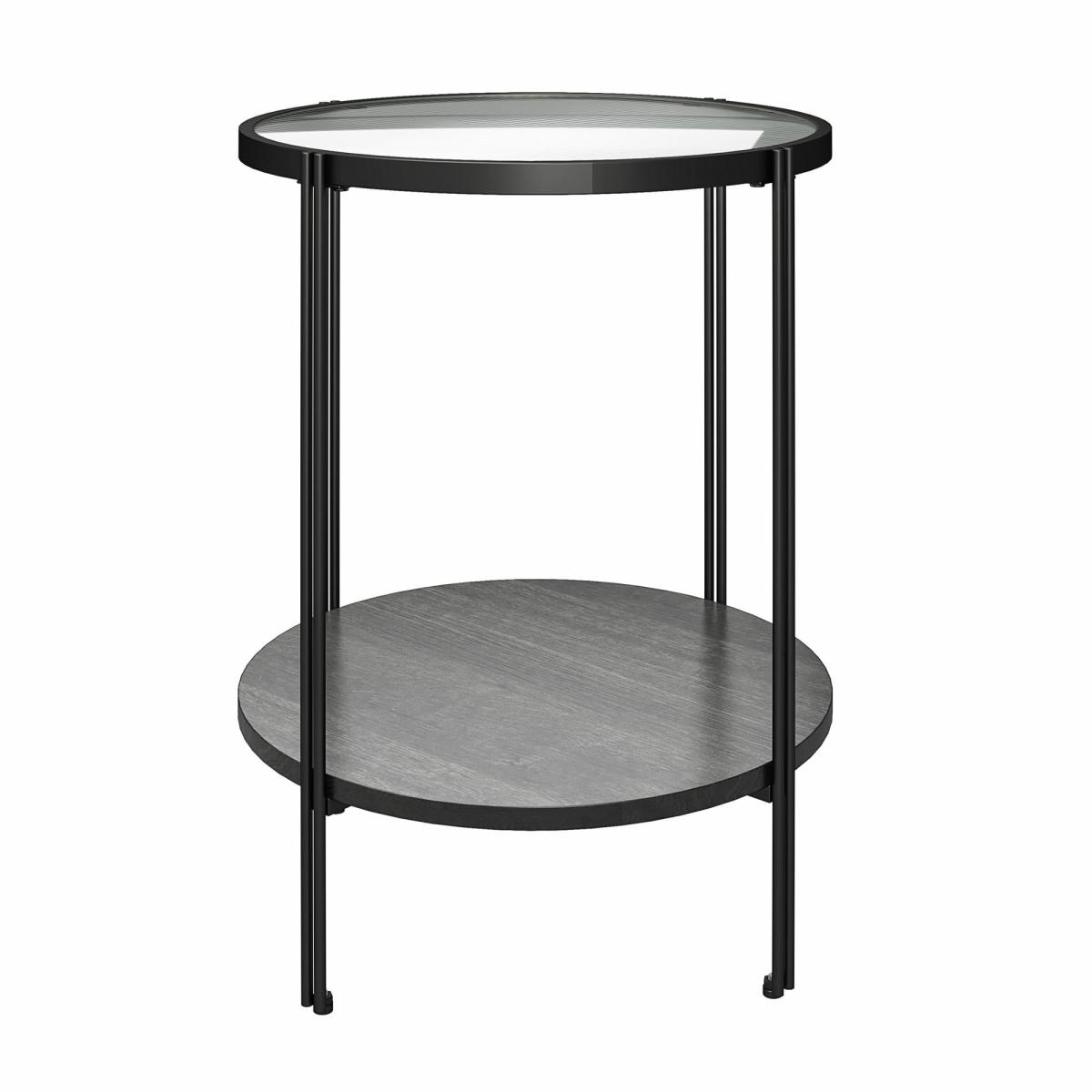 Queer Eye Wainwright Round End Table, Black Oak Black – image 5