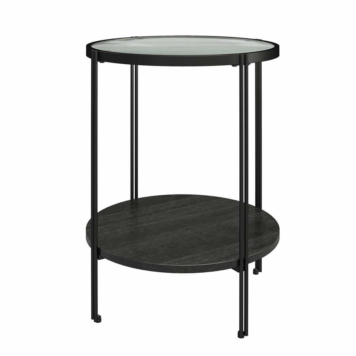 Queer Eye Wainwright Round End Table, Black Oak Black – image 6