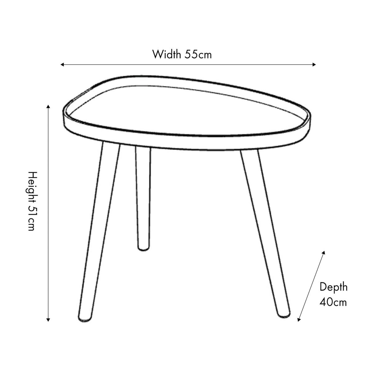 Clarice Teardrop Side Table Blush – image 7