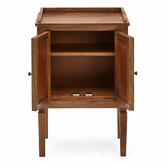 Kiera Mirrored Side Table Light Brown – image 4