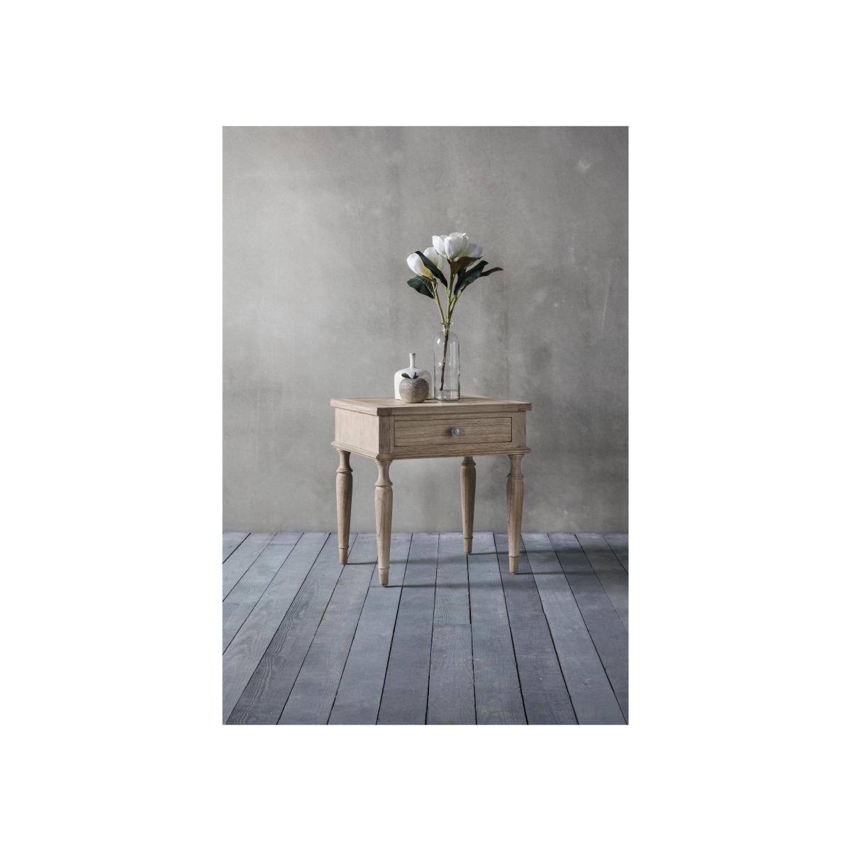Riviera 1 Drawer Lamp Table - Brown – image 2
