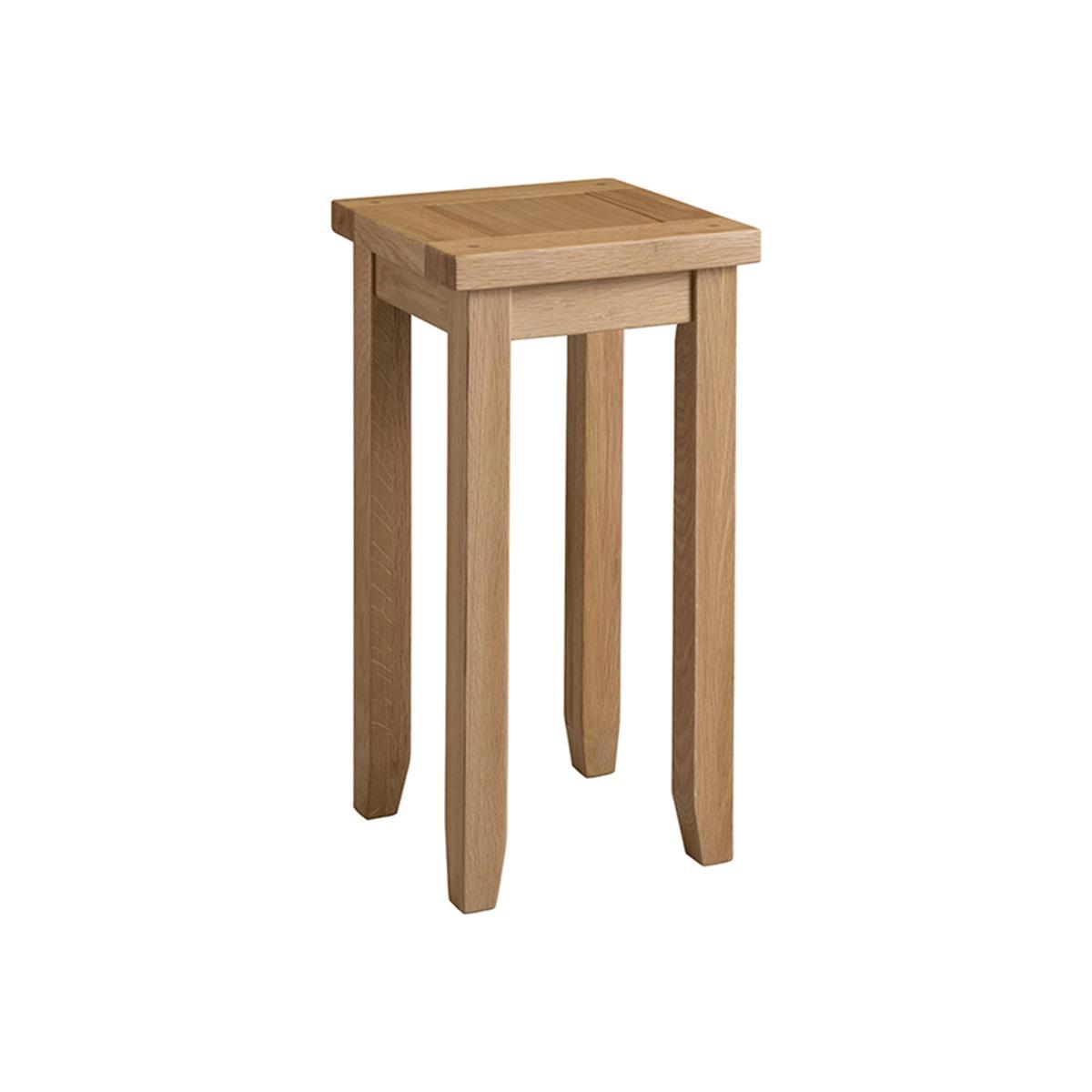 Furnitureland - California Solid Oak Small Lamp Table - Brown