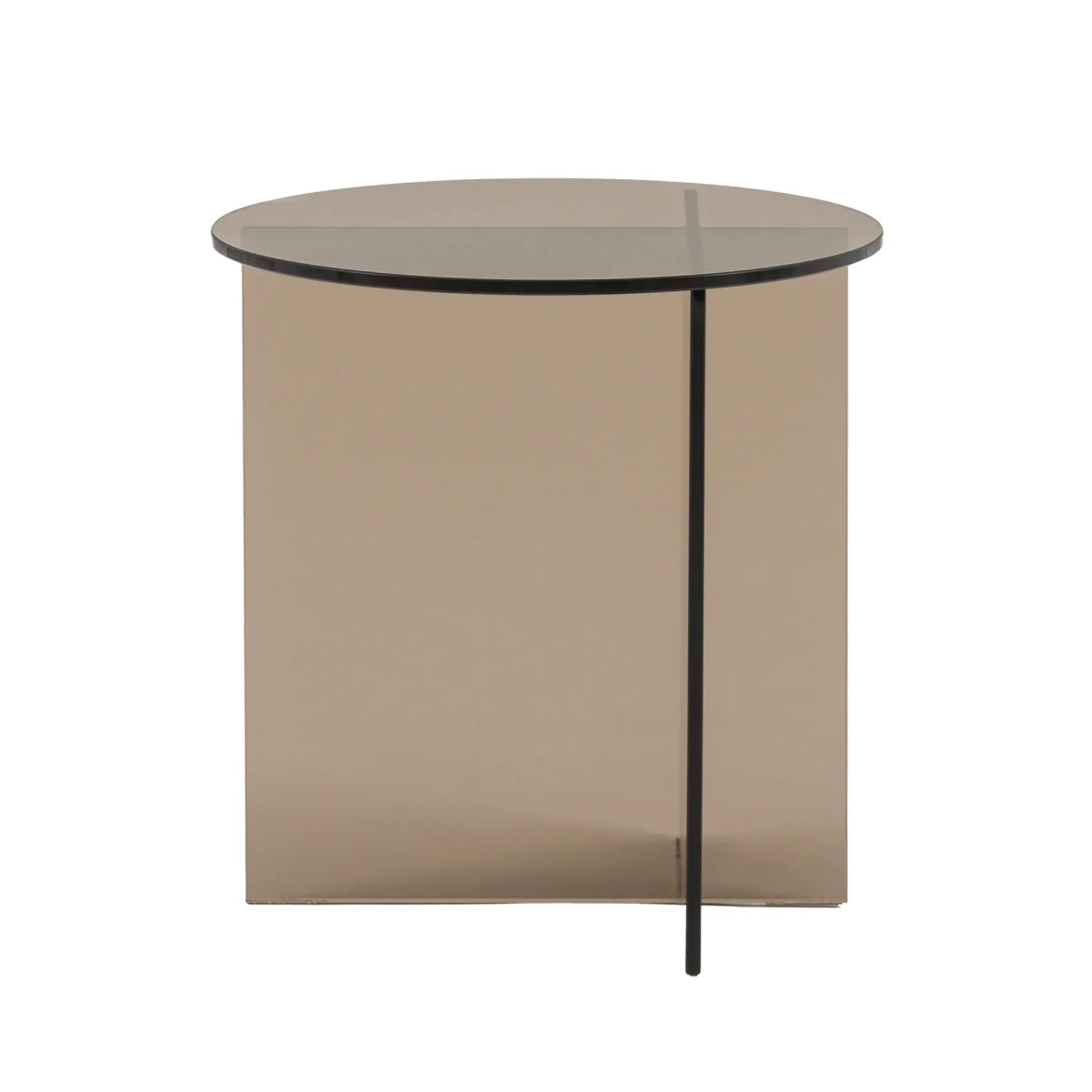 Arvelo Glass Side Table - Charcoal – image 1