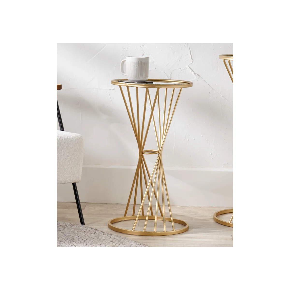 Vertu Small Round Side Table - Living Room Furniture - In Time for Christmas – image 2