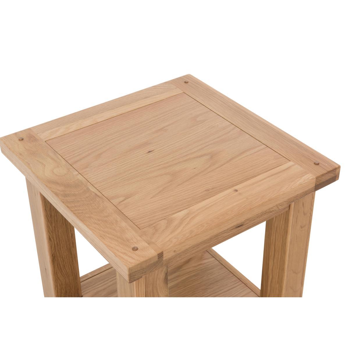 Furnitureland - California Solid Oak Lamp Table - Brown – image 4