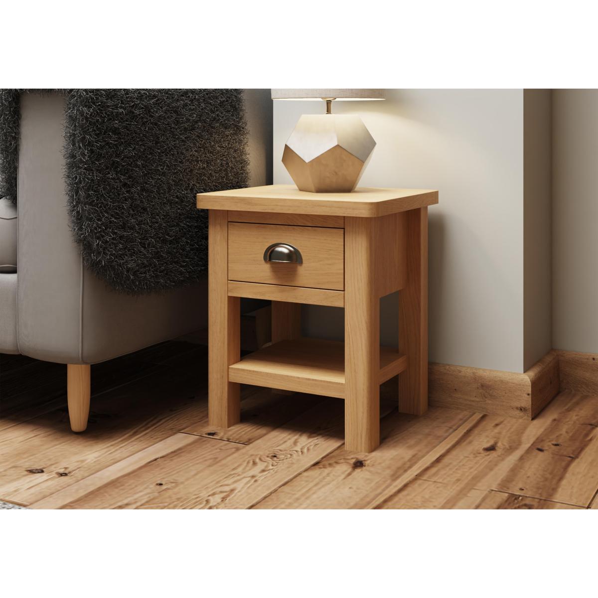 Carson Oak Lamp Table – image 2