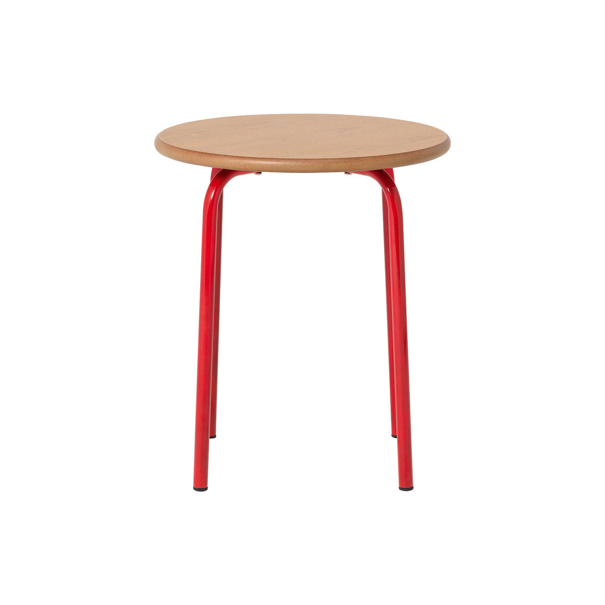 Habitat Kirby Oak And Red Gloss Metal Leg Side Table – image 2