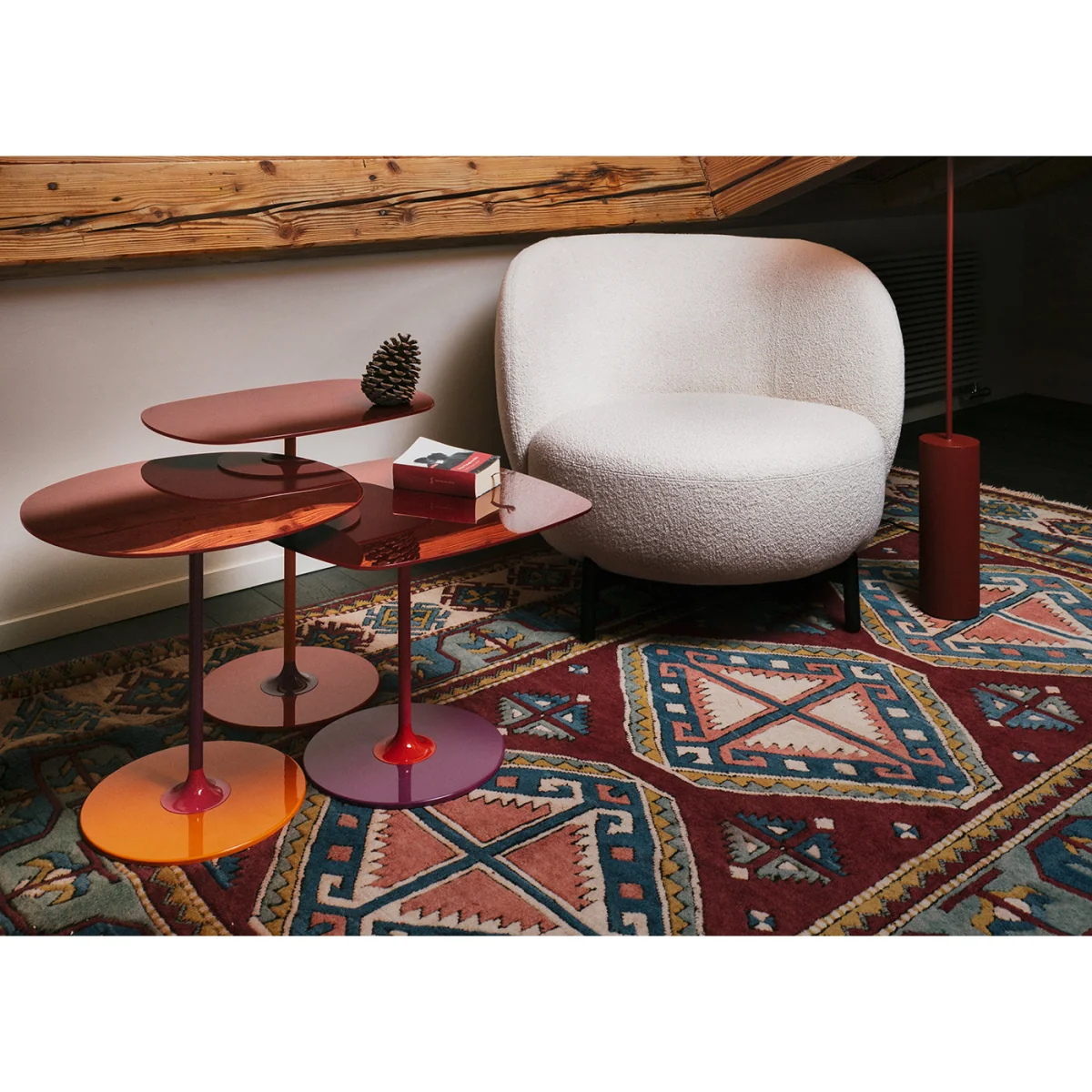 Heal's Thierry Side Table Medium Burgundy – image 2