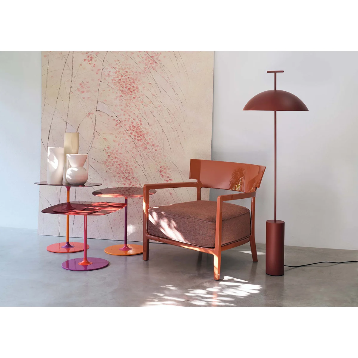 Heal's Thierry Side Table Medium Burgundy – image 3