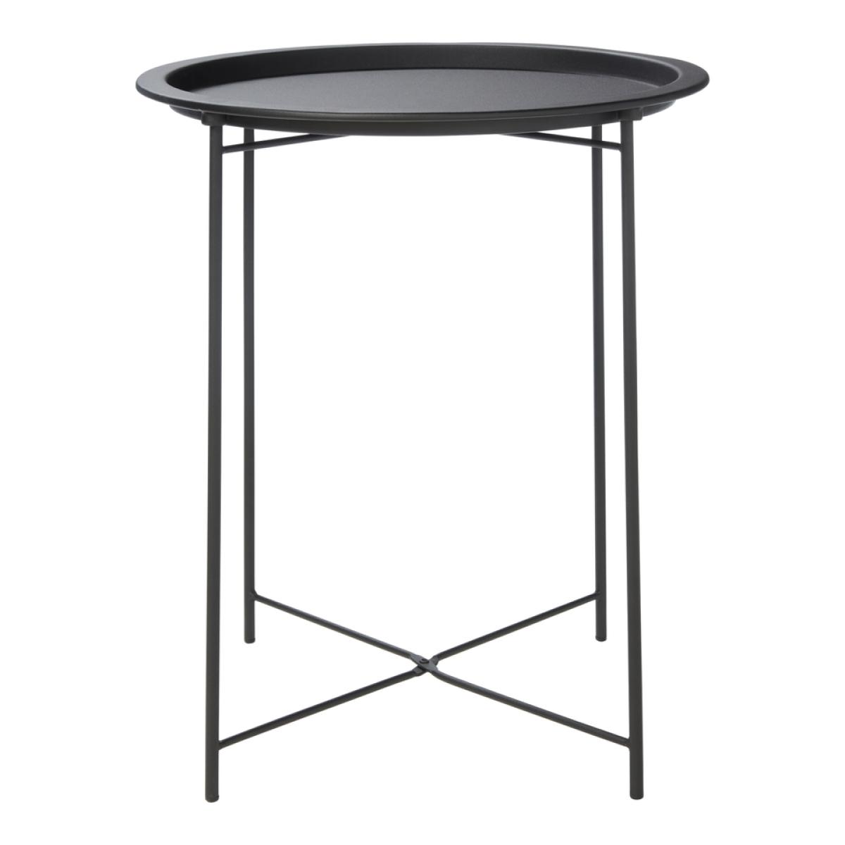 Metal Folding Side Table - Black – image 3