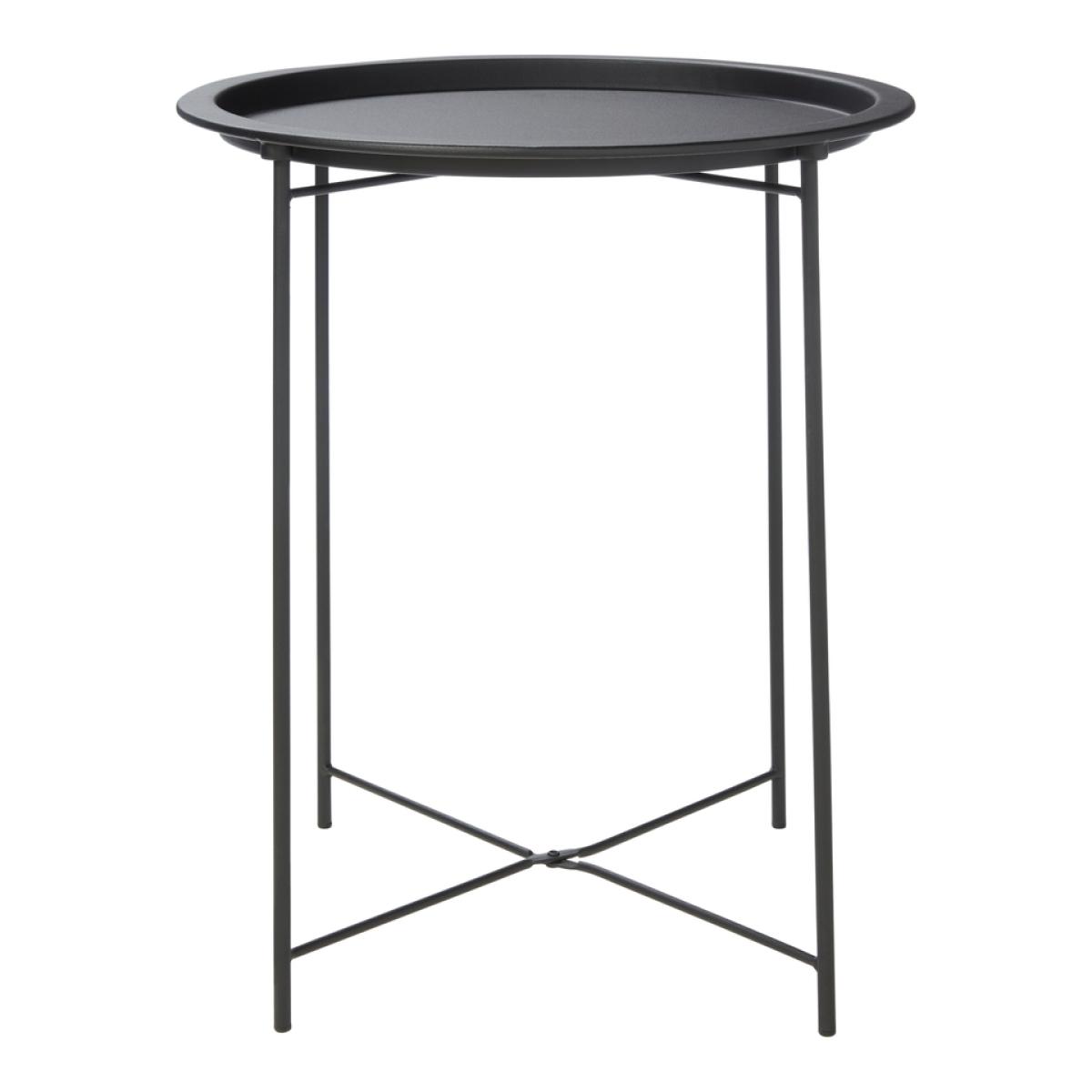 Metal Folding Side Table - Black – image 4