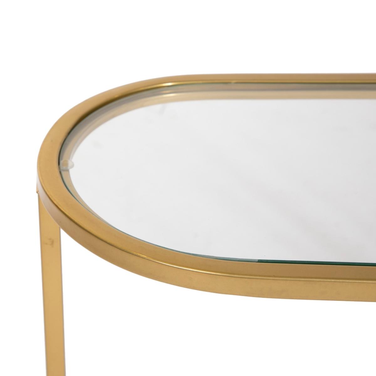 Ophelia 2 Tier Textured Glass Sofa Side Table – image 7