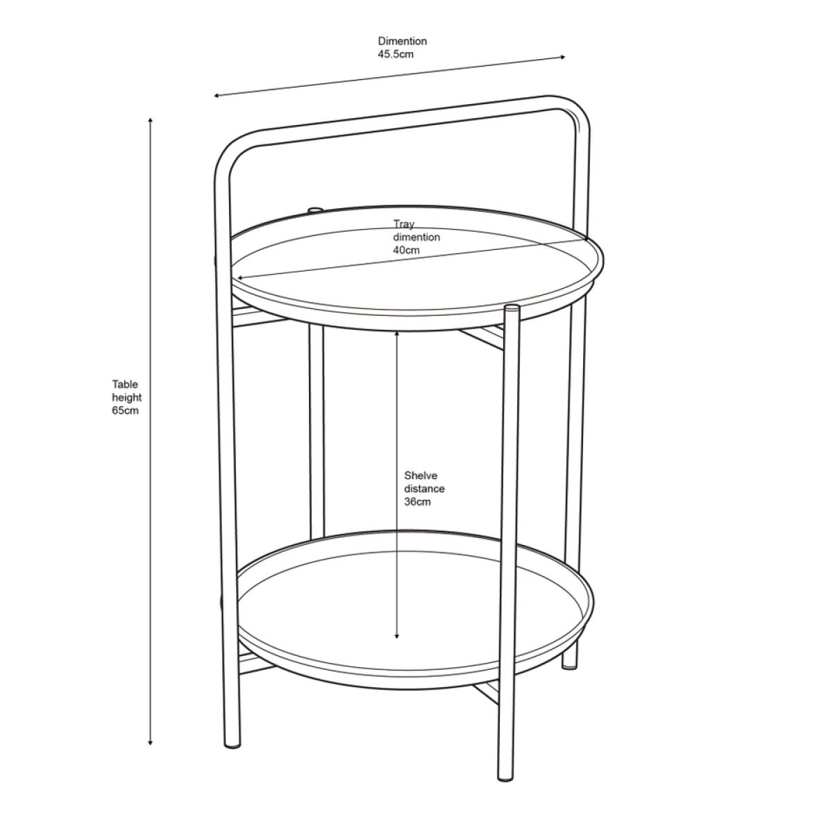 Ana Tray Side Table - White – image 7