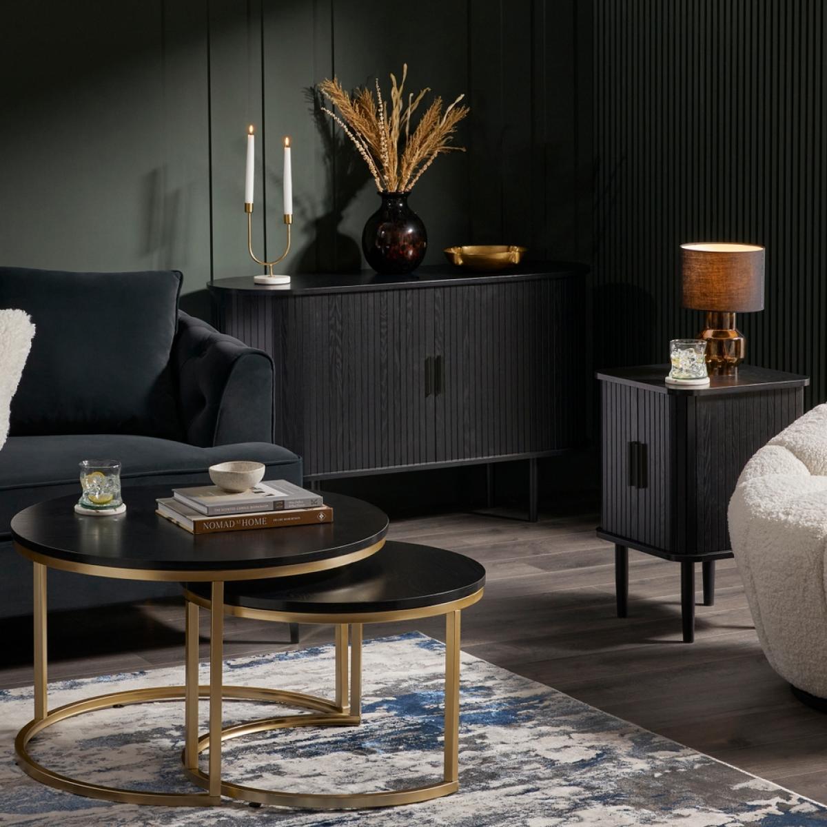 Kendal Tambour Side Table - Black Ash – image 2